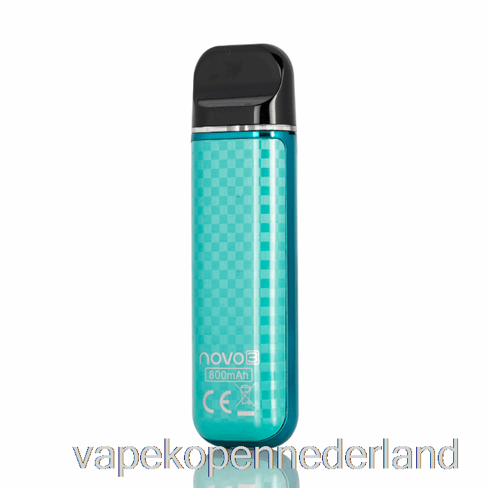 Vape Nederland Smok Novo 3 25w Pod-systeem Pauwblauw Koolstofvezel